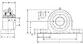 Mounted Bearings-U-Series-UKP-Line-Drawing