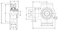 Mounted Bearings-U-Series-UKT-Line-Drawing