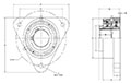 Mounted-Bearing-Single-V-Lock-3 Bold-Square-Flange-Dimensions