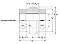 Narrow PolyRound with Locking 2D Line Drawing HV - QFU4LKHV