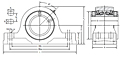 Pillow Block: 4-Bolt Base Bearing-2a