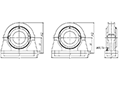 Medium Series Standard Pillow Block - Line Drawing