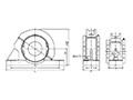 SAFQ Pillow Block - Line Drawing