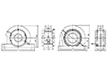 SNQ/SDQ Pillow Block - Line Drawing