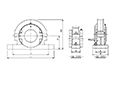 SN/SD Pillow Block - Line Drawing