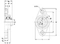Polymer-2-Bolt-Flange--SUCPLFL--Line-Drawing---FVSL613