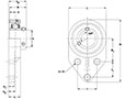 Polymer-3-Bolt-Flange--SUCPFB--Line-Drawing---FVSL613