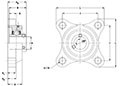 Polymer-4-Bolt-Flange--SUCPLF--Line-Drawing---FVSL613