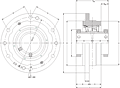 Double Concentric Piloted Flange Cartridge - Dimensional Drawing