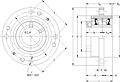 Single Concentric Piloted Flange Cartridge - Dimensional Drawing