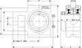 Single Concentric Take-Up Block - Dimensional Drawing