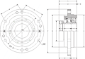 Eccentric Piloted Flange Cartridge - Dimensional Drawing