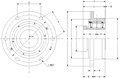 Eccentric Piloted Flange Cartridge - Dimensional Drawing