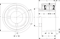 Eccentric Cartridge Block - Dimensional Drawing