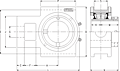 Eccentric Take-Up Block - Dimensional Drawing