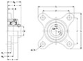 Stainless-steel-4-Bolt-Flange--SUCSF--Line-Drawing---FVSL613