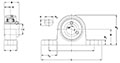 Stainless-steel-Pillow-Block--SUCSP--Line-Drawing---FVSL613