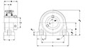 Stainless-steel-Tapped-Base-Pillow-Block--SUCSTB--Line-Drawing---FVSL613