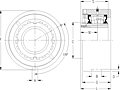 Tapered Adapter Cartridge Block - Dimensional Drawing