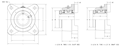 Type E Single Collar Flange-4Bolt_Dimensions