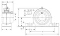 Mounted Bearings-U-Series-UELP-Line-Drawing