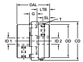 LC Type Coupling Hubs w/ Keyway - Metric, DimDraw Style 1