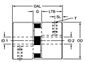 AL Type Coupling Hubs w/ Keyway - Metric, DimDraw Style 1