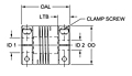 ASB Series - Aluminum Single Beam Clamp Style Couplings - Metric-2