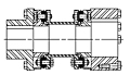 DI Type Drop-In Center Industrial Coupling Jumbo Hub Bolt Kits - Sectional View