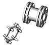 SXC-6 Type Closed Coupled Industrial Coupling Hubs w/ Keyway - Metric