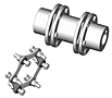 SX-6 Type Industrial Coupling Hubs - Metric