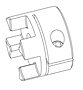 Curved Jaw Clamping Hub w/ Double Slot w/o Keyway