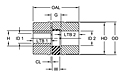 Steel Curved Jaw Coupling Hubs, CJ Series - Imperial - Type A Hubs