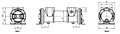 2-Pass Model Oil Coolers, BNZ Series - Metric More Dimensions